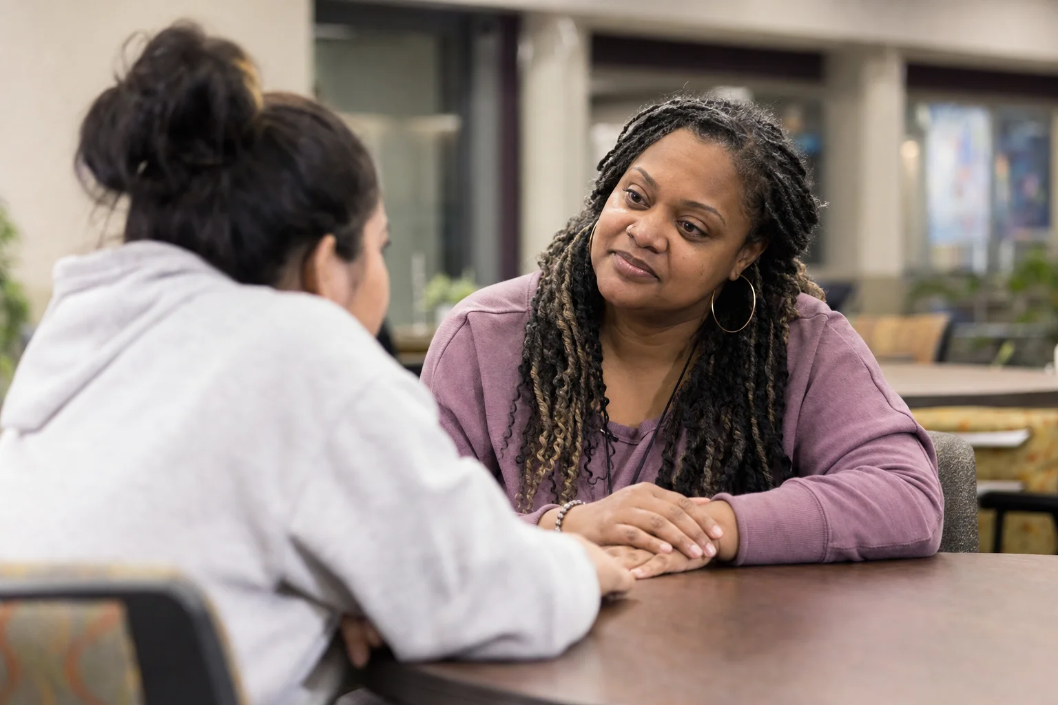 Certified Peer Support Specialist in a one-on-one support session